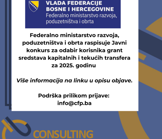 Javni konkurs za grant sredstva u 2025. godini
