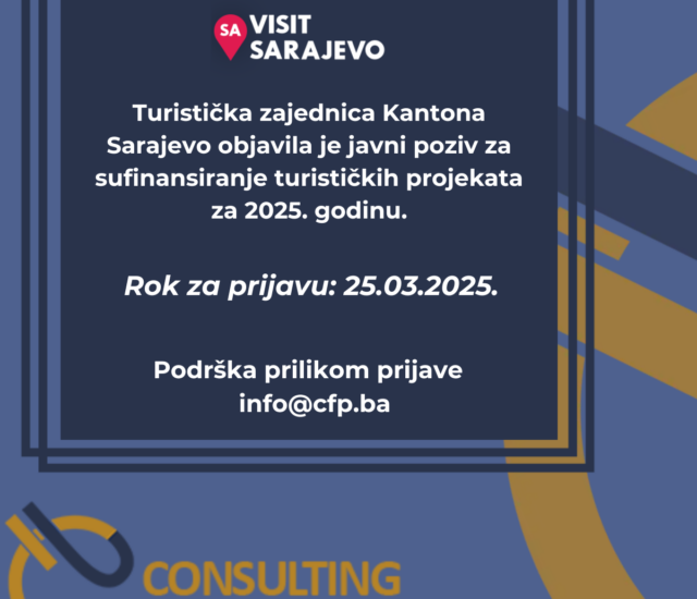 Javni poziv Turističke zajednice Kantona Sarajevo