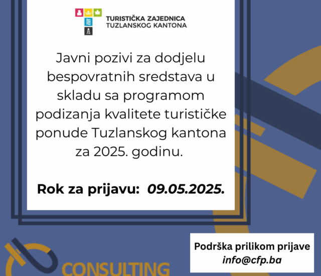Javni pozivi Turističke zajednice Tuzlanskog kantona